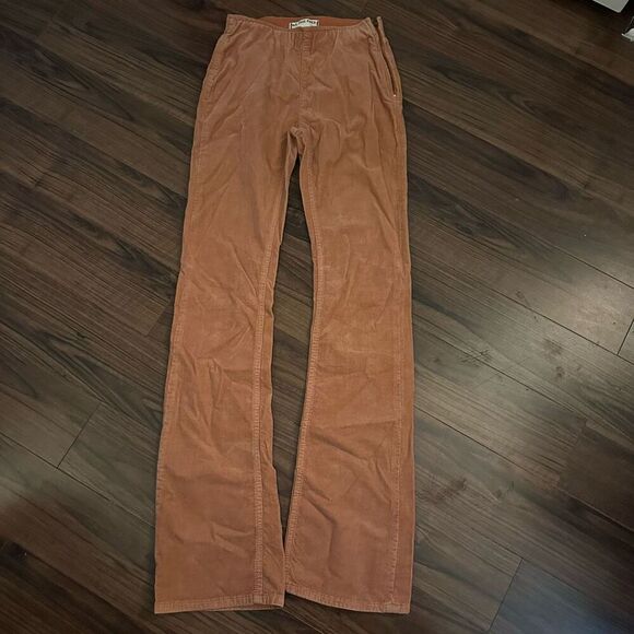 Free people Jenny slim flare orange corduroy jeans 26 - Picture 2 of 11